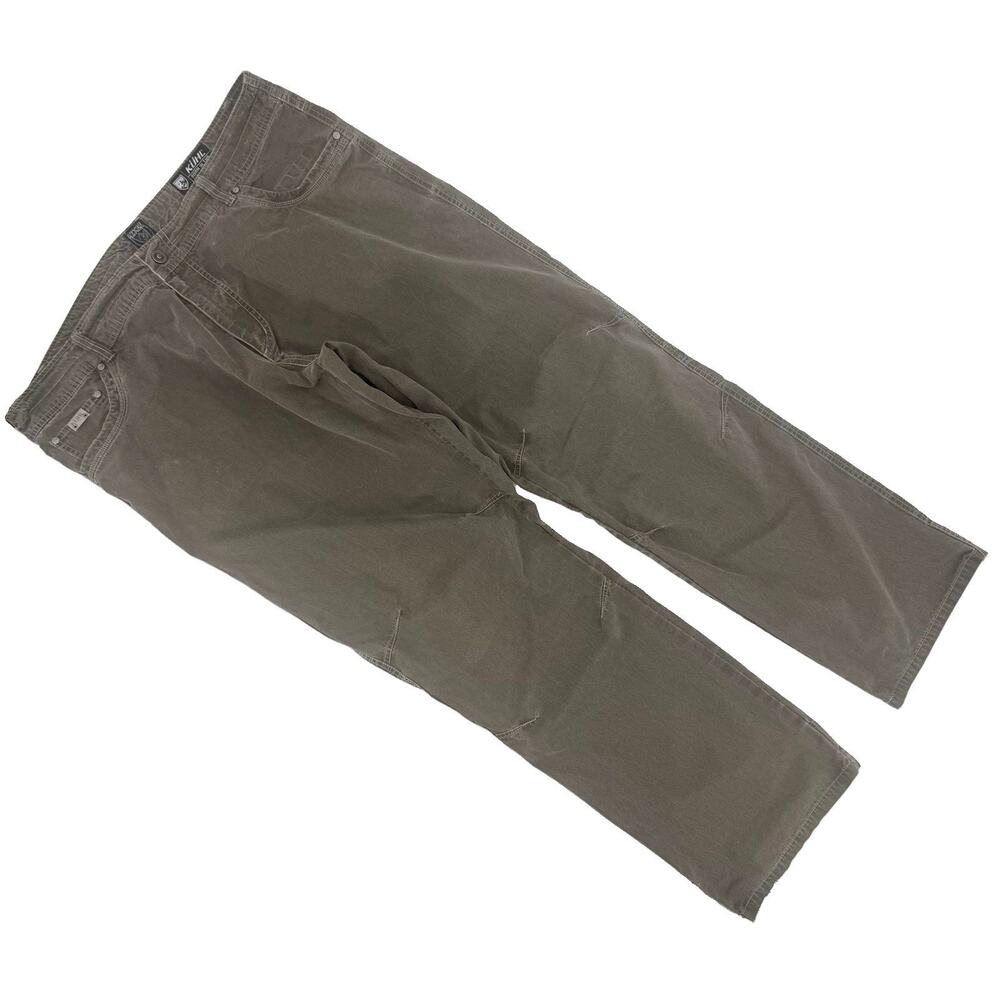 Kuhl Revolvr Pants Mens 42x32 Khaki Stretch Outdoor Hiking Vintage Patina Dye